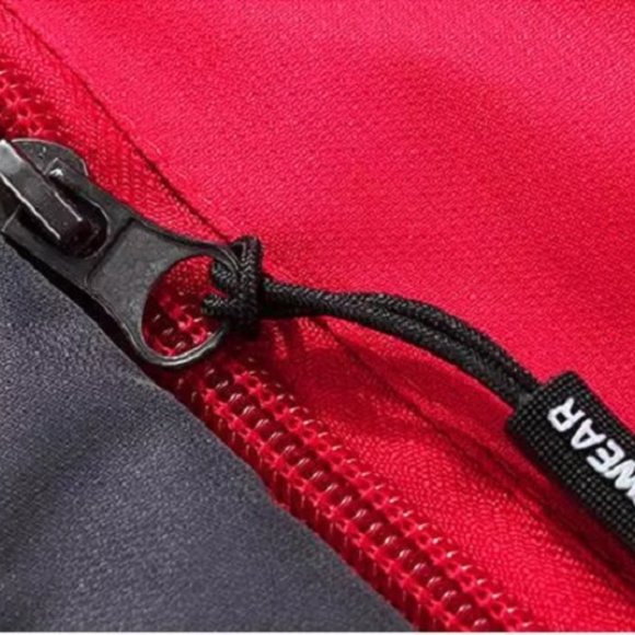 Ski Jacket Waterproof Windproof Snow Jacket Hooded Mens Womens Red & Gray - Picture 13 of 15